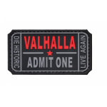 Шеврон Valhalla admit one черный